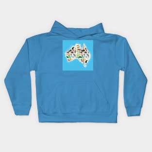 Map of Australia (5) Kids Hoodie